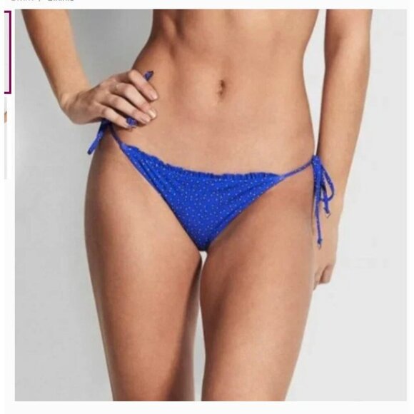 Seafolly Bikini Bottom El Dorado Micro Floral Hipster Tie Side Swim Bottoms - Picture 1 of 10